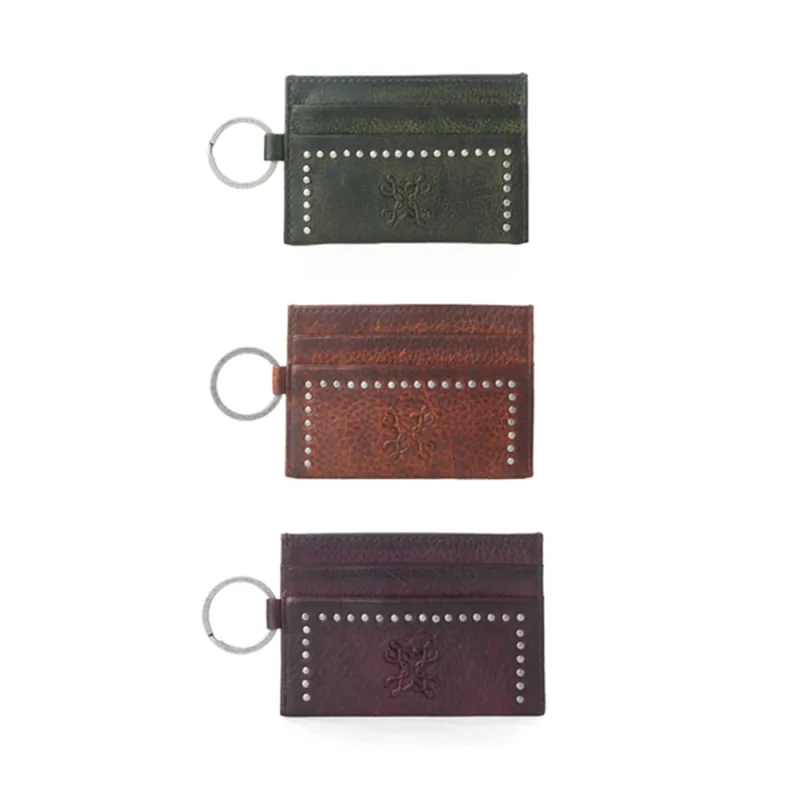 Zidana Steelhoof Studded Veg Tanned Leather Wallet Variant Combo sold by Myra Bag