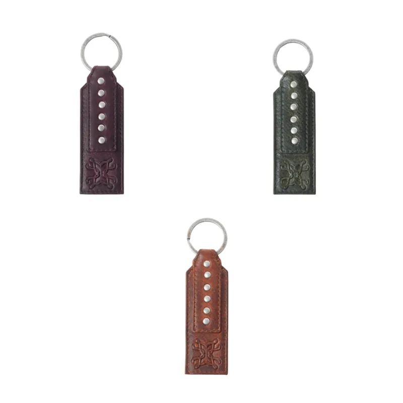 Zidana Highland Studded Veg Tanned Leather Keyfob Variant Combo sold by Myra Bag
