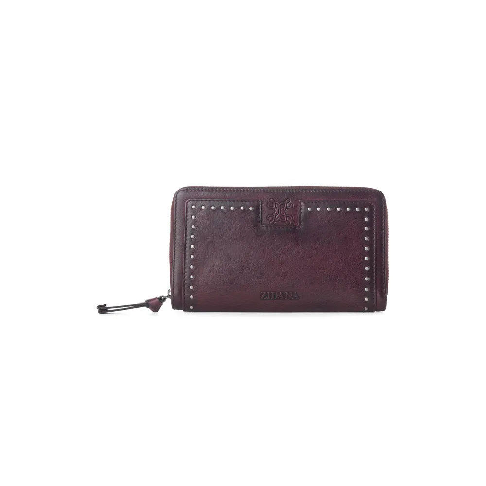 Zidana Astra Studded Veg Tanned Leather Wallet Variant Combo sold by Myra Bag product image thumbnail 2
