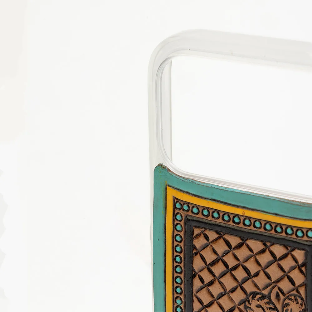 Latticeforge Handtooled iPhone 17 Pro Mobile Case sold by Myra Bag product image thumbnail 3