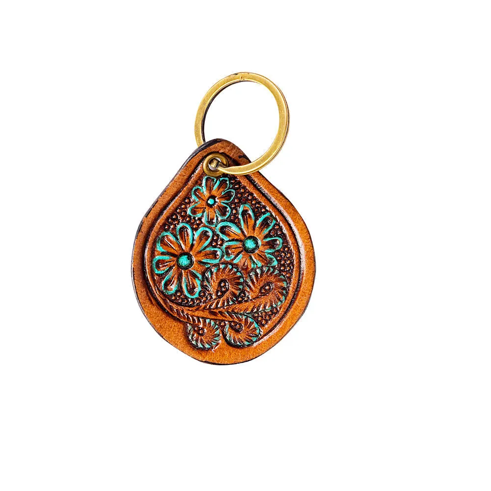 Terrianna Hand-tooled Key Fob sold by Myra Bag