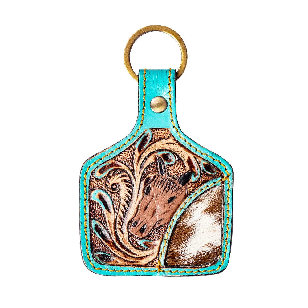 Pony Mine Hand-tooled Key Fob sold by Myra Bag