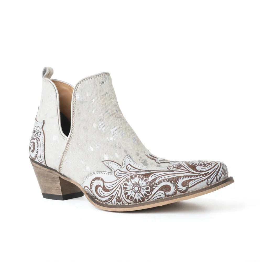 Starlit Range Handtooled Leather Booties in Frosted Mist sold by Myra Bag product image thumbnail 2