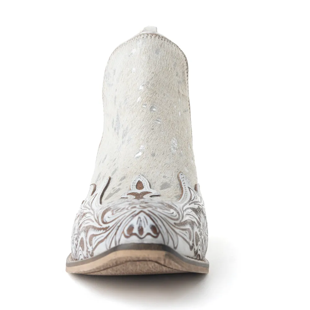 Starlit Range Handtooled Leather Booties in Frosted Mist sold by Myra Bag product image thumbnail 3