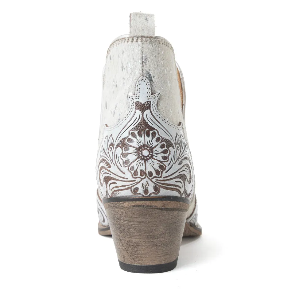 Starlit Range Handtooled Leather Booties in Frosted Mist sold by Myra Bag product image thumbnail 5