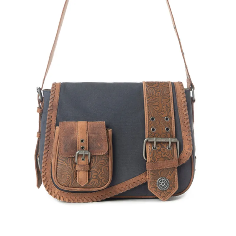 Myra Outlaw's Travels Leather Shoulder Bag in Copper Tan sold by Myra Bag