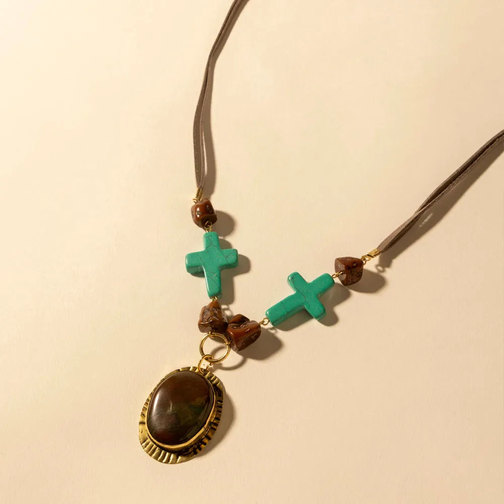 Rangefaith Pendant Necklace in Desert Turquoise sold by Myra Bag product image thumbnail 2