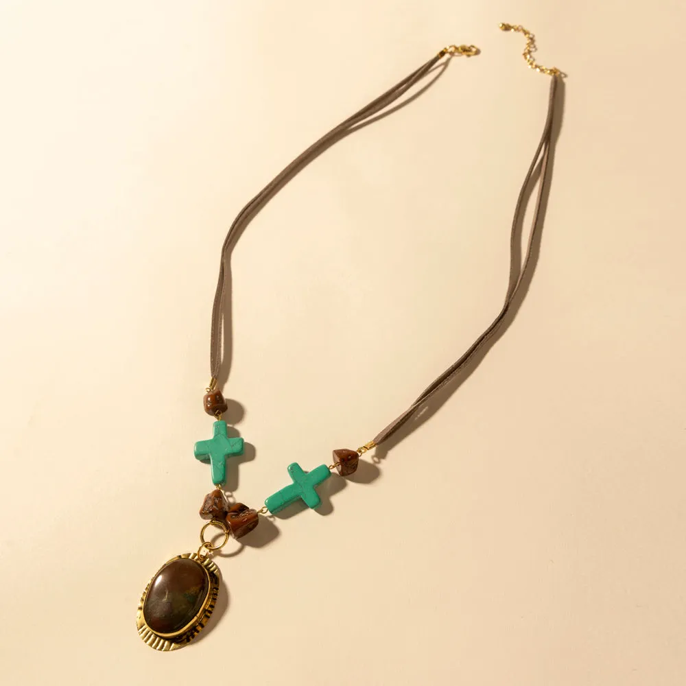Rangefaith Pendant Necklace in Desert Turquoise sold by Myra Bag product image thumbnail 3