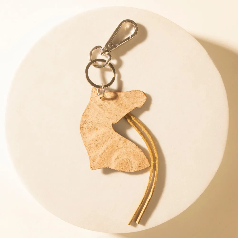 Western Star Horse Handtooled Leather Key Fob in Amber Turquoise sold by Myra Bag product image thumbnail 2