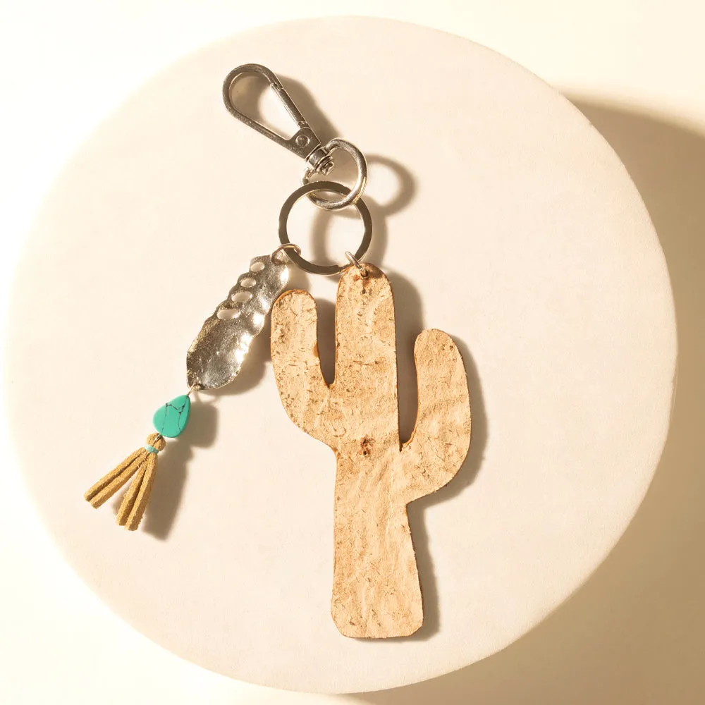 Desert Dune Handtooled Leather Key Fob in Olive Tan sold by Myra Bag product image thumbnail 2