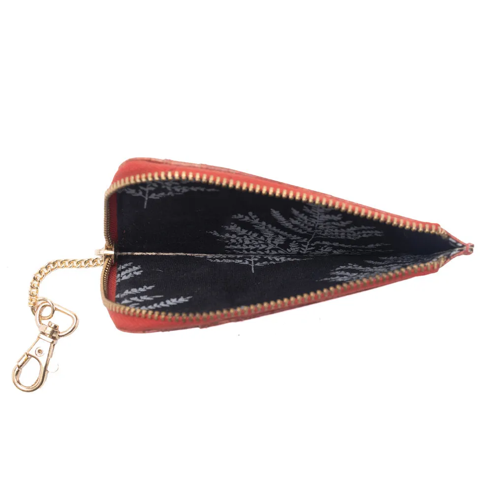 Summer Grove Embossed Leather Credit Card Holder in Burnt Crimson sold by Myra Bag product image thumbnail 4