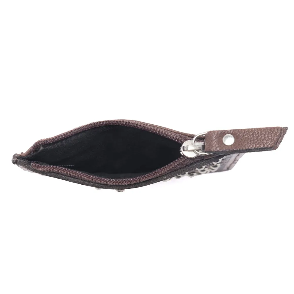 Briar Creek Handtooled Leather Credit Card Holder in Heritage Brown sold by Myra Bag product image thumbnail 4