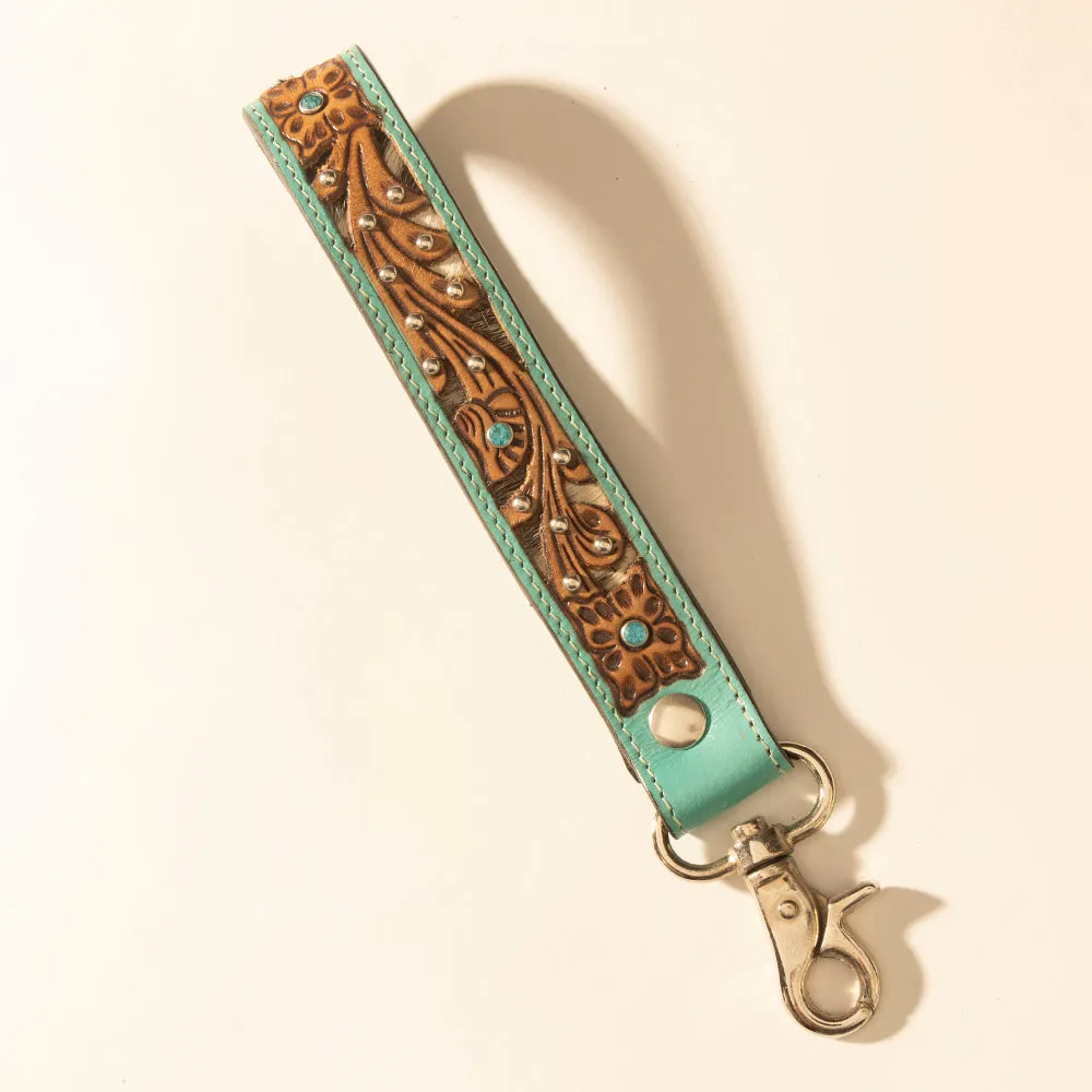 River Glen Handtooled Hairon Leather Key Fob Variant Combo sold by Myra Bag product image thumbnail 2