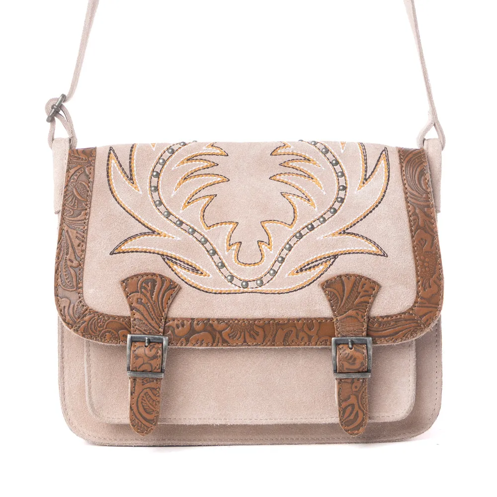 Amberwood Suede Leather Boot Embroidered Leather Bag Variant Combo sold by Myra Bag product image thumbnail 2