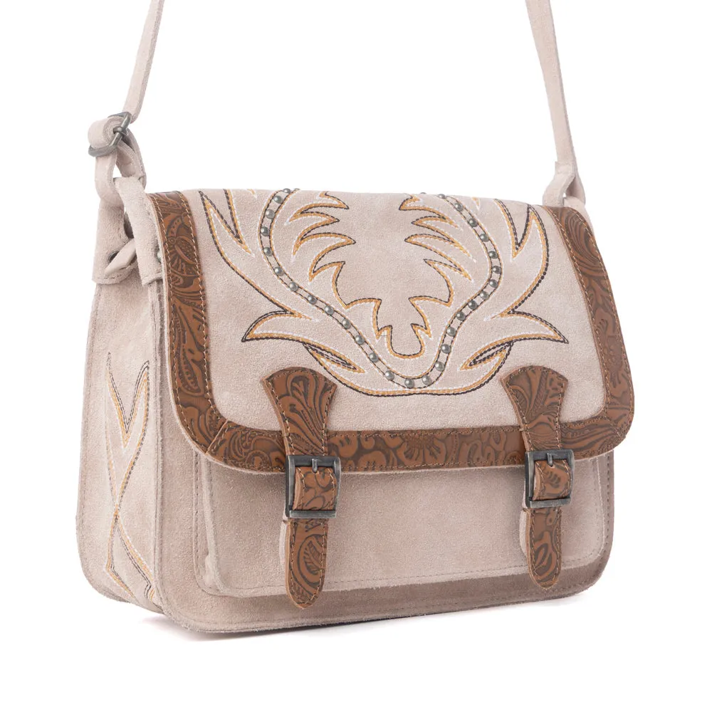 Amberwood Suede Leather Boot Embroidered Leather Bag Variant Combo sold by Myra Bag product image thumbnail 3