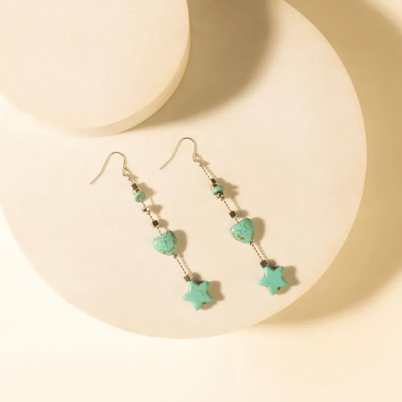Dust & Sky Charm Earrings in Desert Turquoise made by Myra Bag