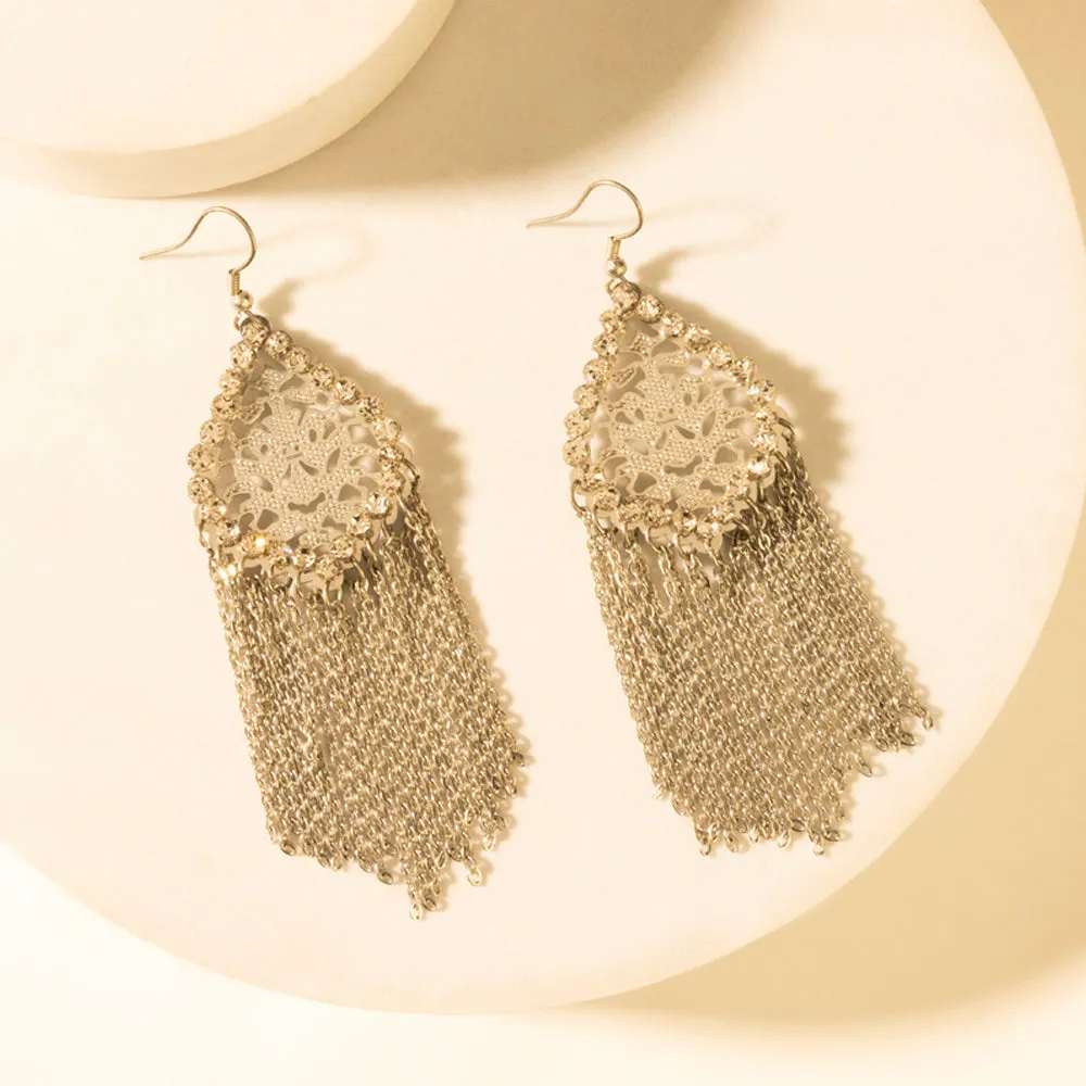 Stormtrail Fringe Earrings in Antique Frost sold by Myra Bag product image thumbnail 2