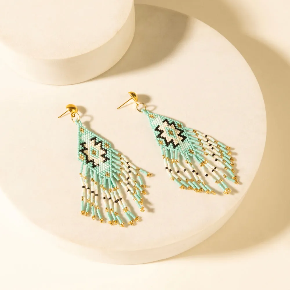 Starfall Fringe Earrings in Turquoise sold by Myra Bag product image thumbnail 2