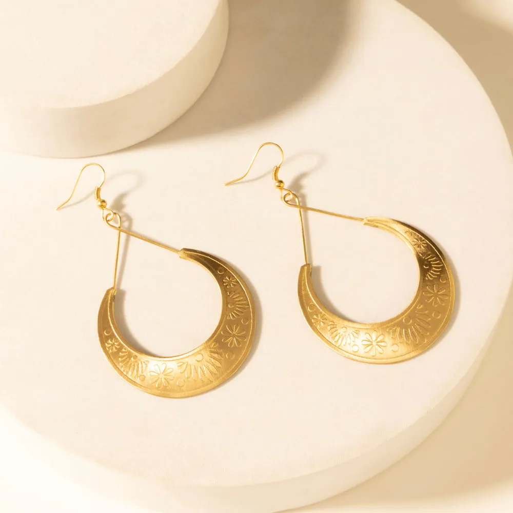 Crescent Earrings in Amber sold by Myra Bag product image thumbnail 2
