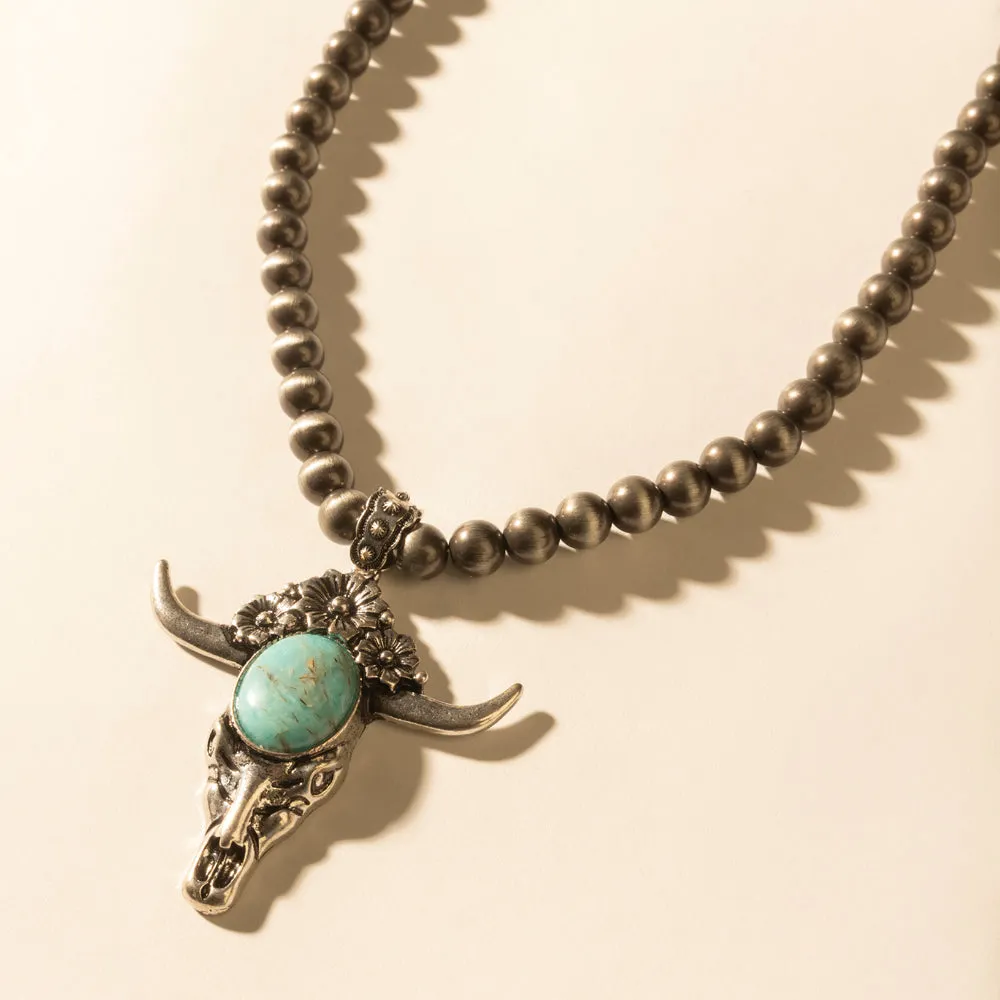 Stone & Horn Chain in Ash Beads sold by Myra Bag product image thumbnail 2