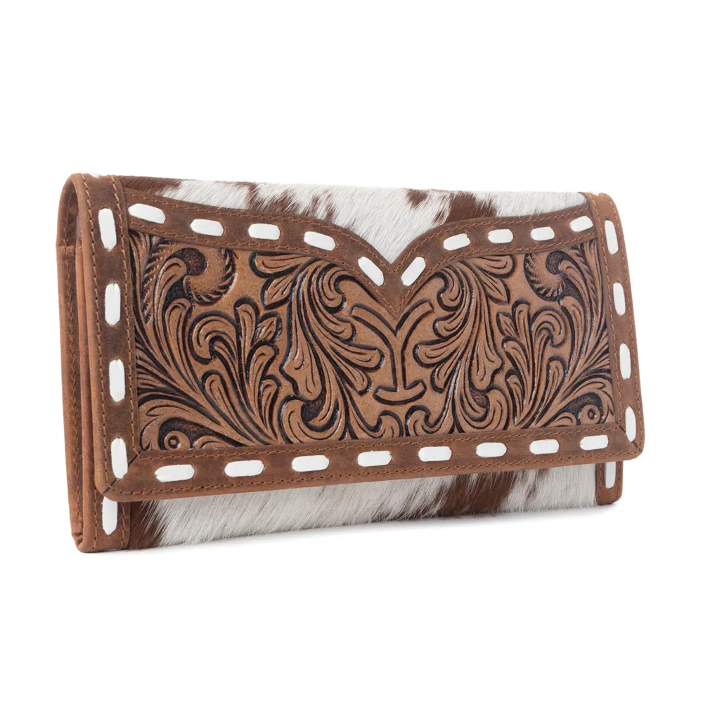 Yellowstone Sienna Stockyard Hairon Leather Women’s Purse in Cream Cocoa sold by Myra Bag product image thumbnail 2