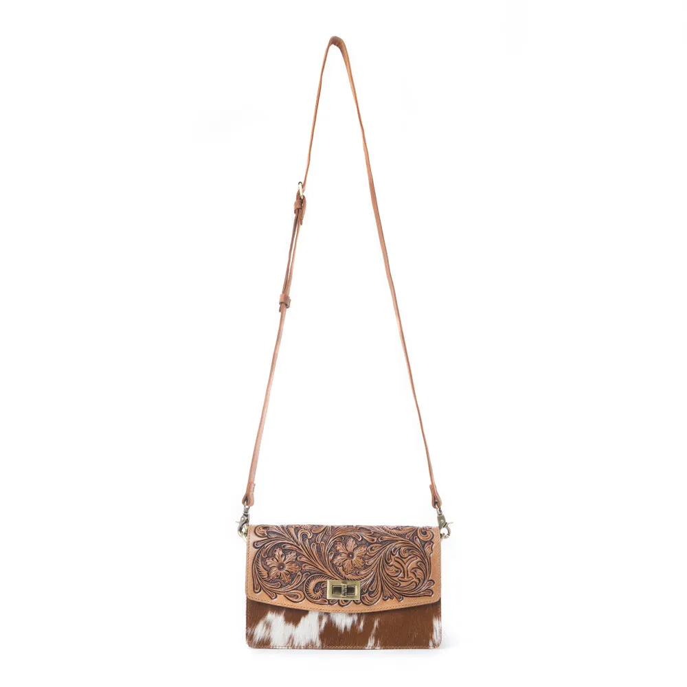 Yellowstone Russet Valley Handtooled Bag in Warm Chestnut sold by Myra Bag product image thumbnail 4