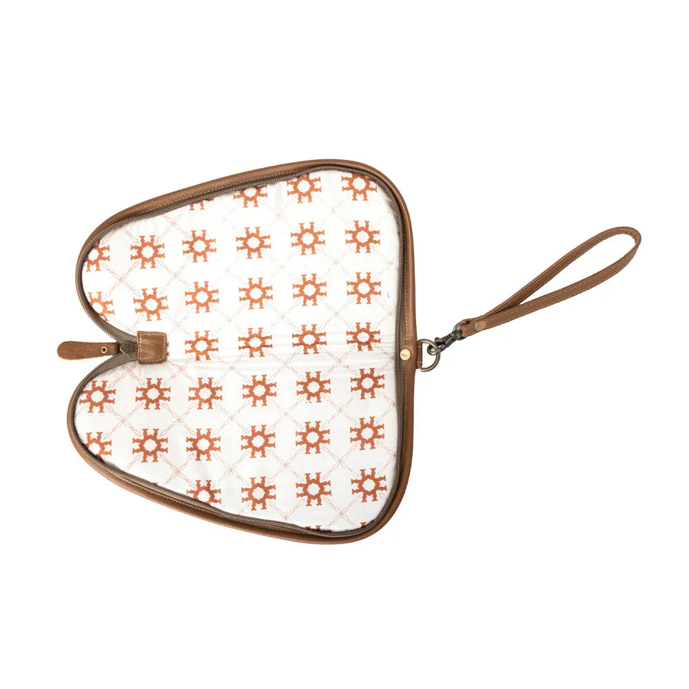 Bronzefall Handtooled Leather Gun Case in Saddle Tan sold by Myra Bag product image thumbnail 4