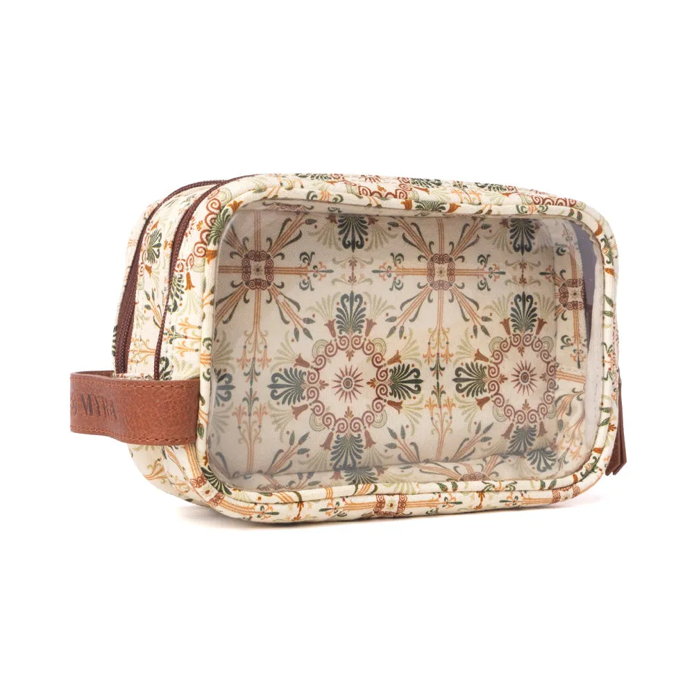 Willow Grove Cotton & Plastic Men's Shaving Kit in Oat Khaki sold by Myra Bag product image thumbnail 2