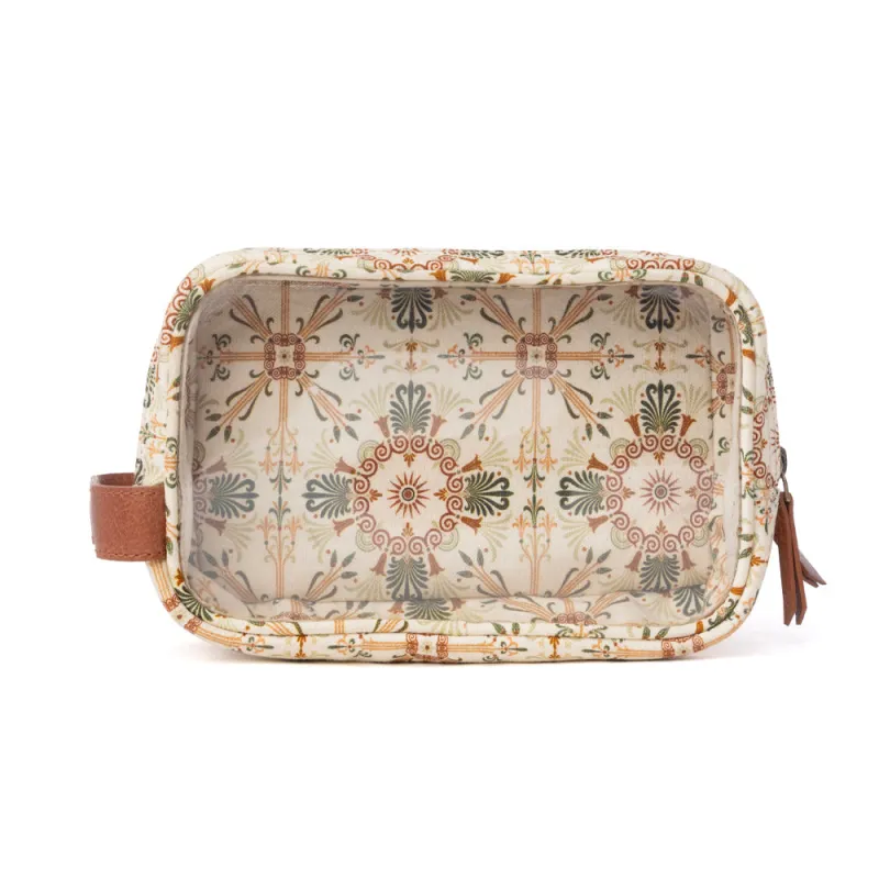 Willow Grove Cotton & Plastic Men's Shaving Kit in Oat Khaki made by Myra Bag