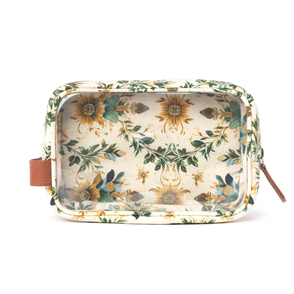 Willow Grove Cotton & Plastic Men's Shaving Kit in Sage Linen sold by Myra Bag