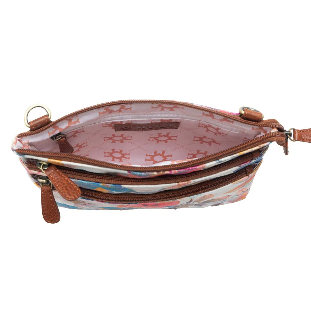 Maple Ridge Cotton & Leather Crossbody Bag in Painted Ivory sold by Myra Bag product image thumbnail 5