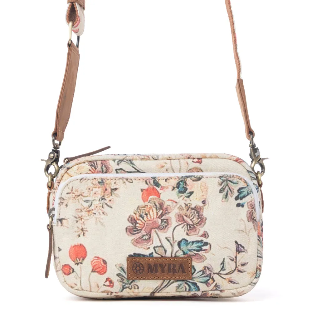 Meadow Song Cotton & Leather Crossbody Bag in Primrose Yellow sold by Myra Bag