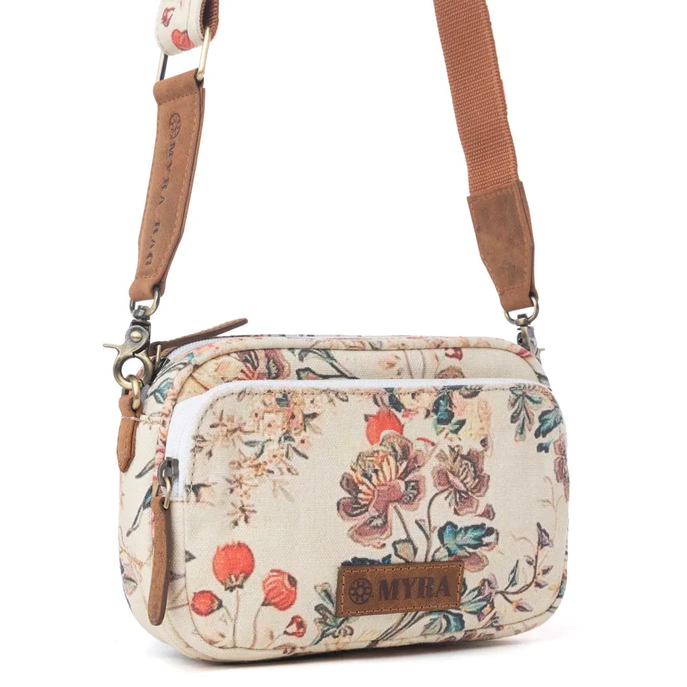 Meadow Song Cotton & Leather Crossbody Bag in Primrose Yellow sold by Myra Bag product image thumbnail 2