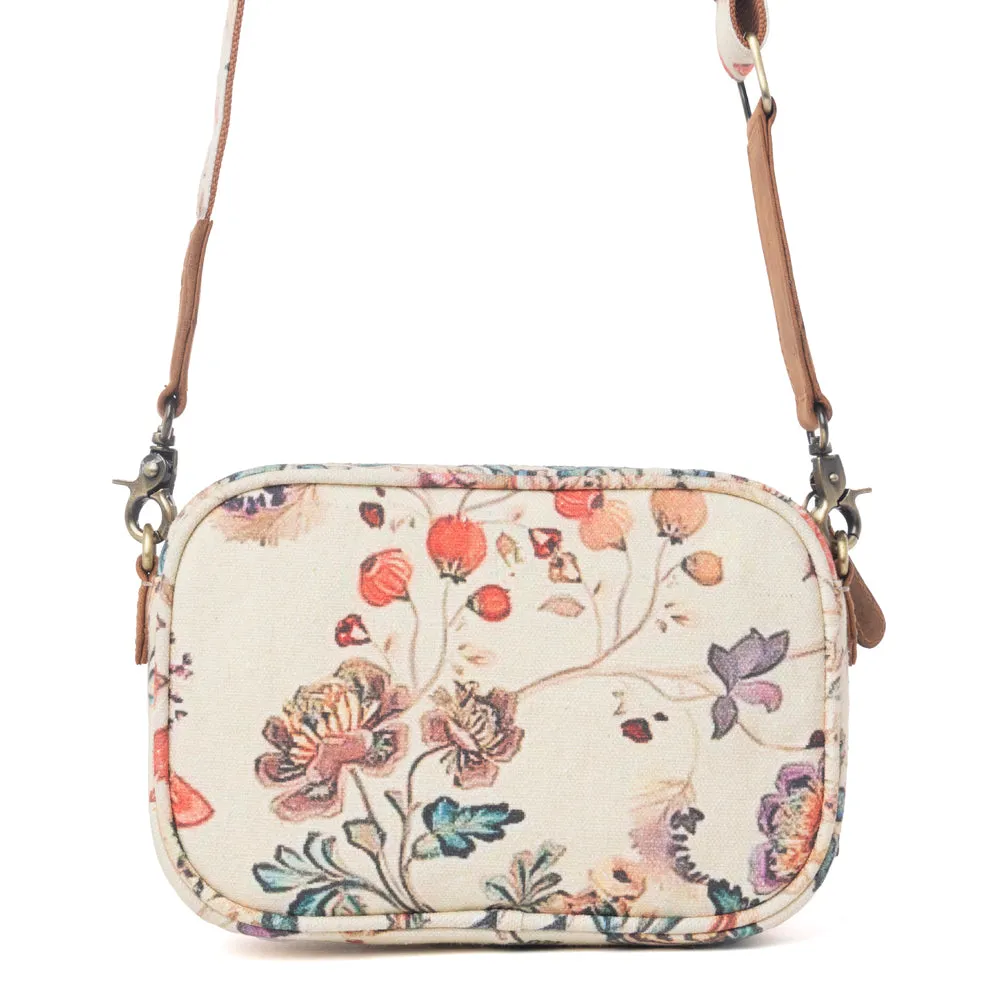 Meadow Song Cotton & Leather Crossbody Bag in Primrose Yellow sold by Myra Bag product image thumbnail 3