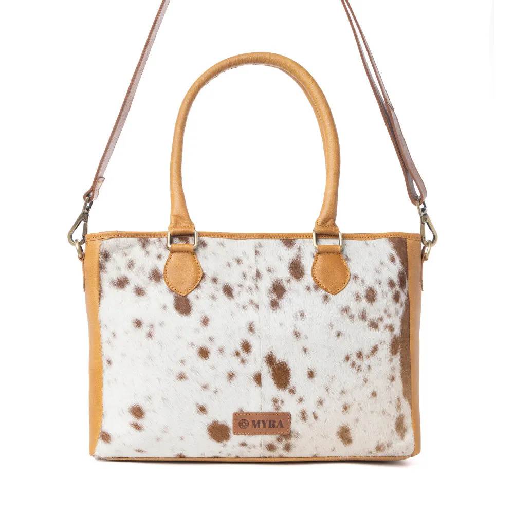 Prairie Aztec Hairon Leather Bag with Front Pocket in Canyon Teal sold by Myra Bag product image thumbnail 3