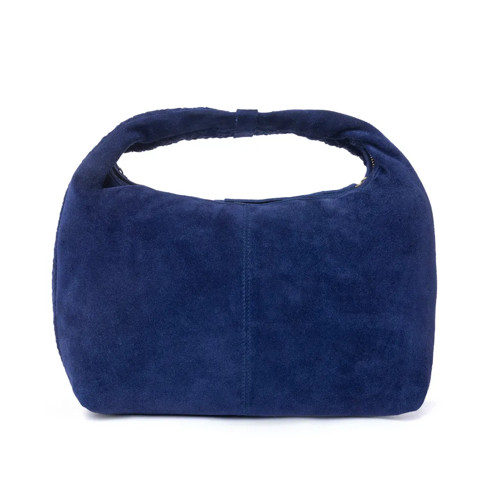 Saddle Weave Genuine Suede Leather Bag in Royal Blue sold by Myra Bag product image thumbnail 3