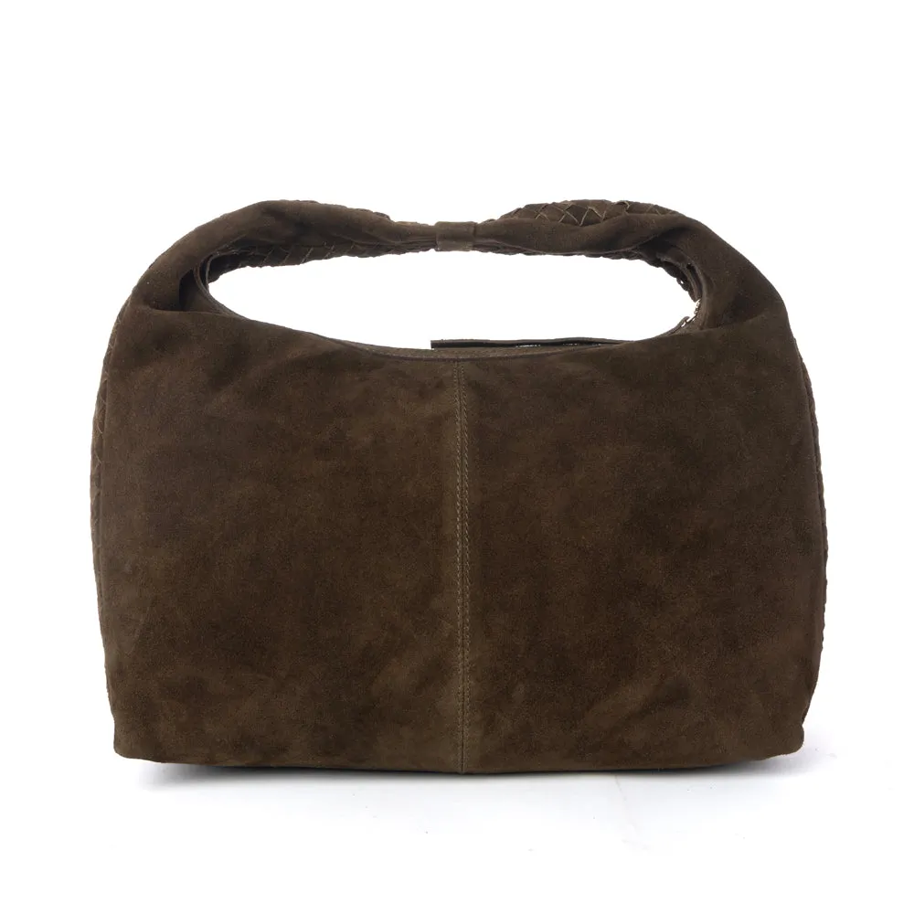 Saddle Weave Genuine Suede Leather Bag in Bridle Bronze sold by Myra Bag product image thumbnail 3