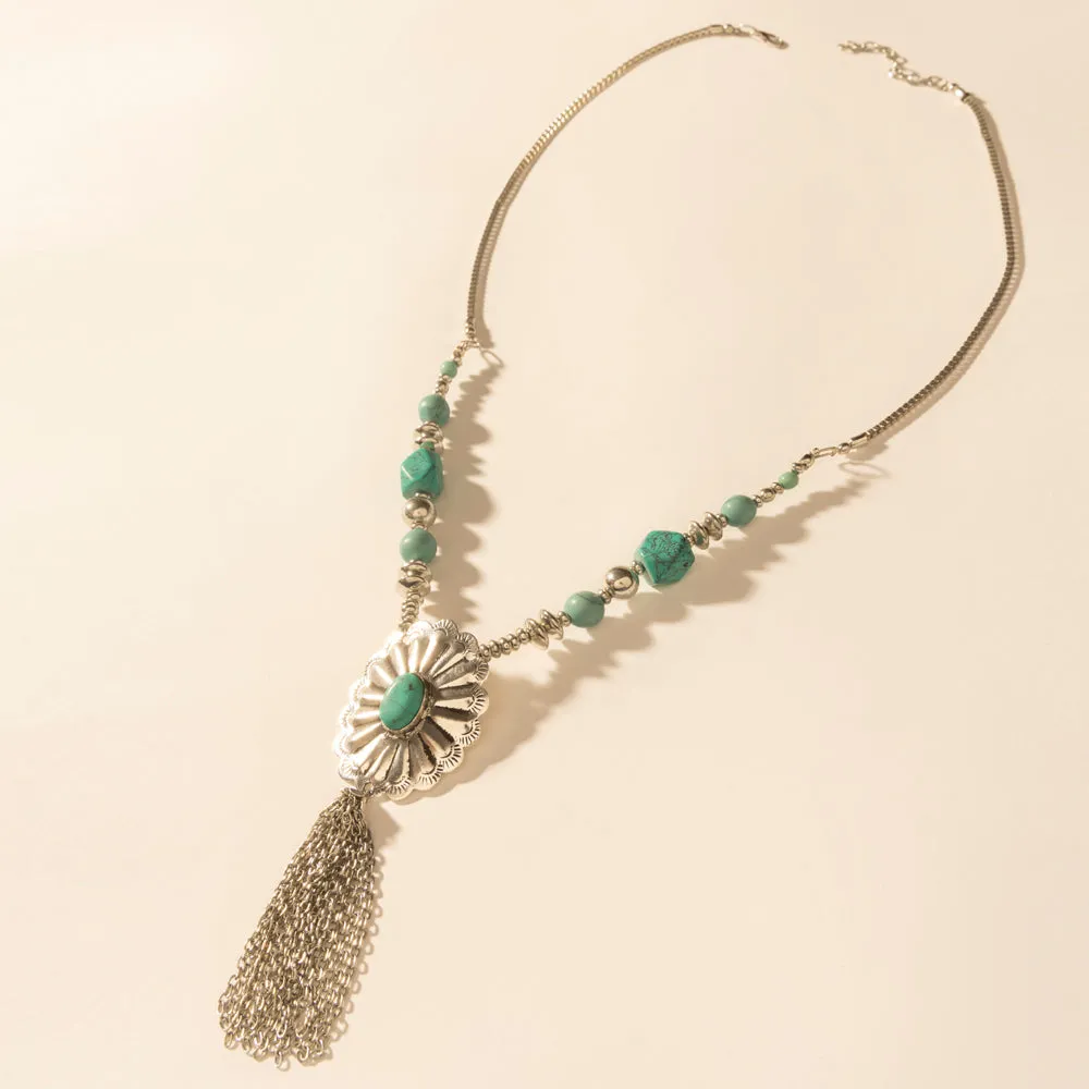 Relic Pendant Necklace in Turquoise Vein sold by Myra Bag product image thumbnail 3
