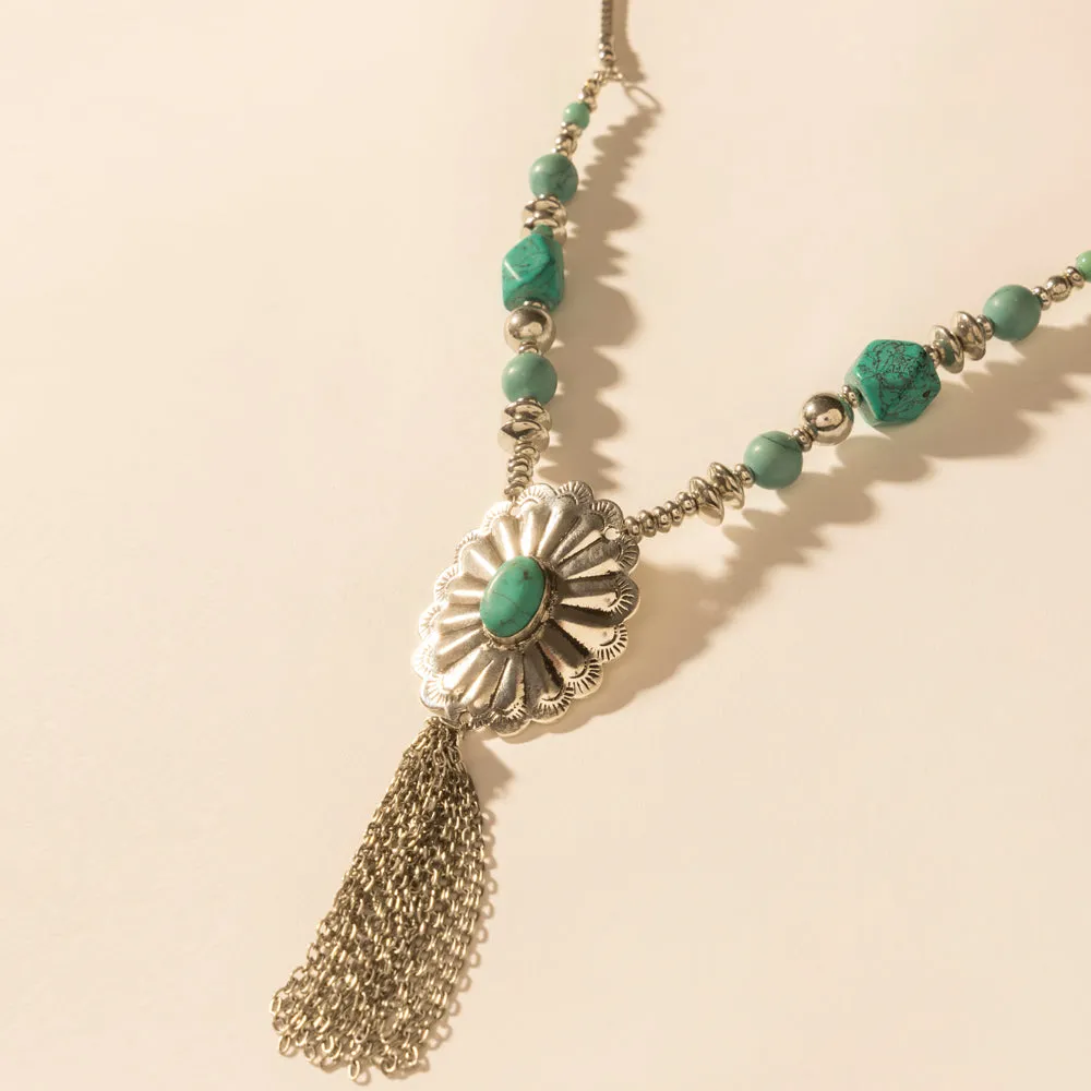 Relic Pendant Necklace in Turquoise Vein sold by Myra Bag product image thumbnail 2