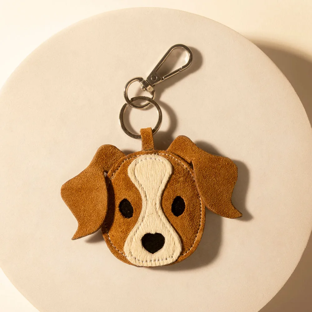 Ranch Pup Charm Keychain in Rawhide Tan Mix sold by Myra Bag