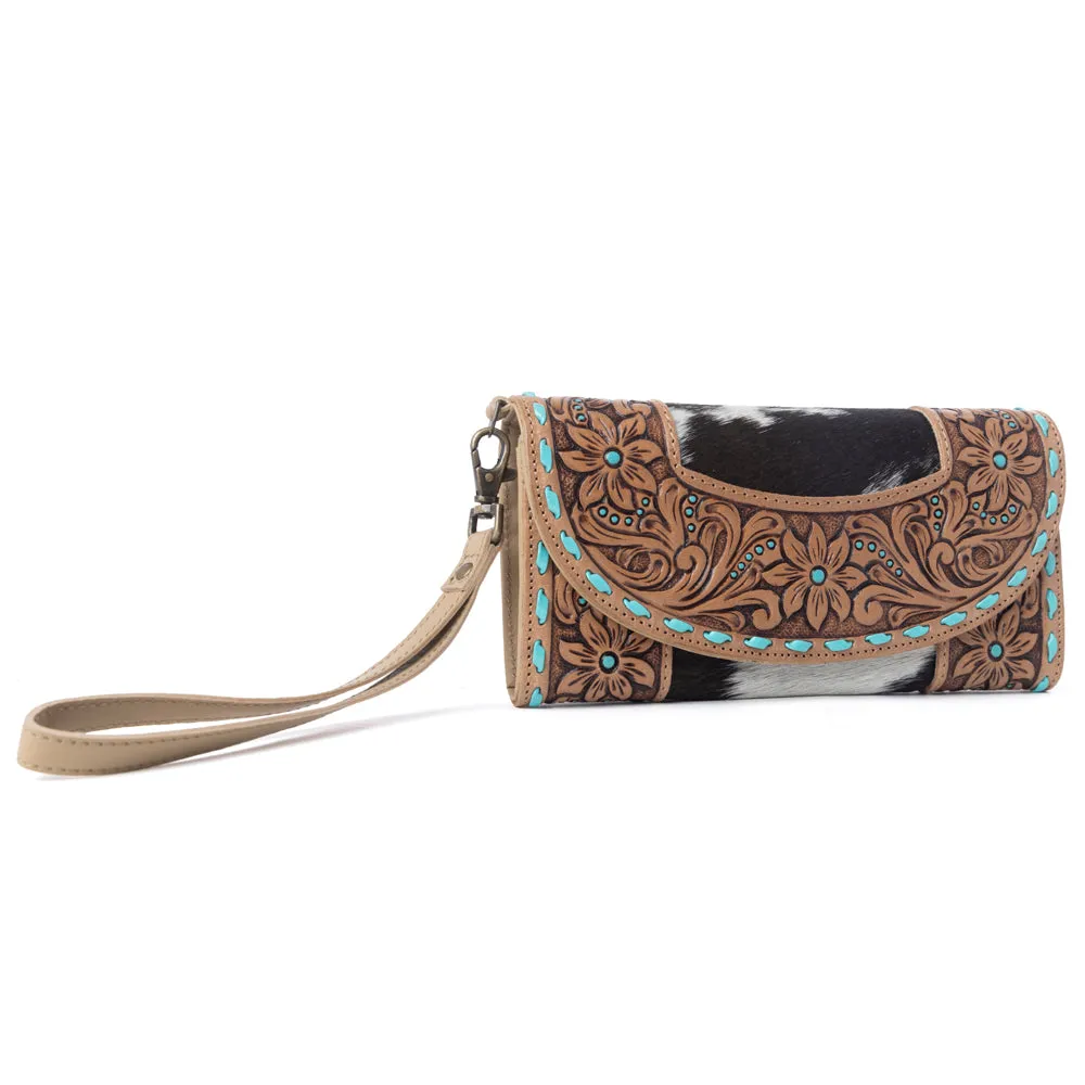 Stoneflower Hairon Leather Women's Wallet in Onyx Pearl sold by Myra Bag product image thumbnail 2