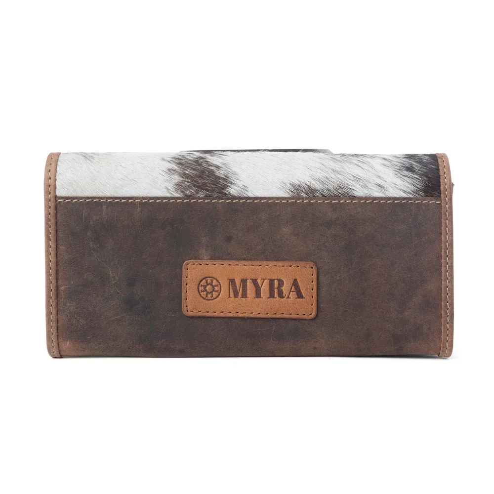 Rustwood Concho Leather Women’s Wallet in Charcoal Cream sold by Myra Bag product image thumbnail 3