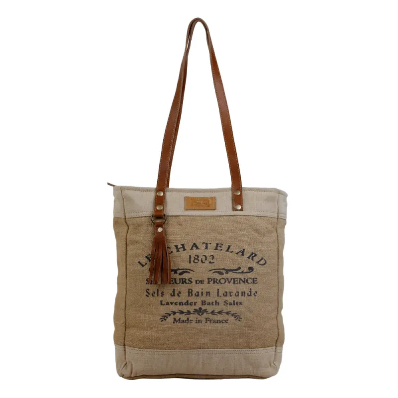 Old School Organic Fabric Market Bag made by Myra Bag