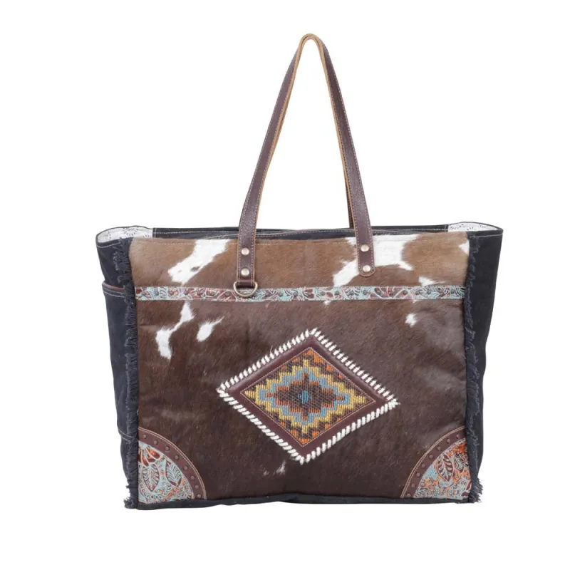Epiphany Canvas & Hairon Bag made by Myra Bag