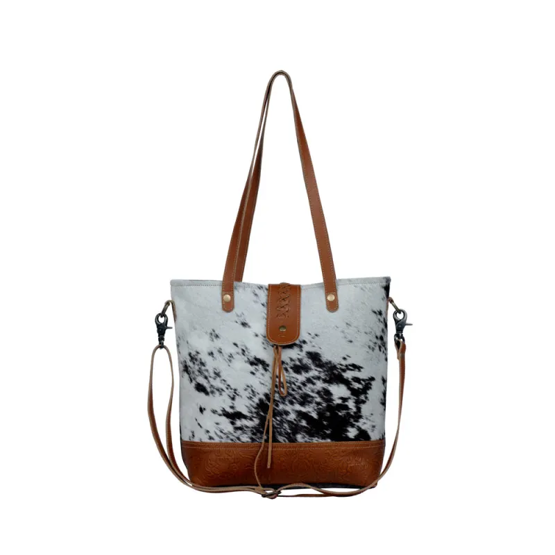 Galaxy Canvas & Hairon Bag made by Myra Bag