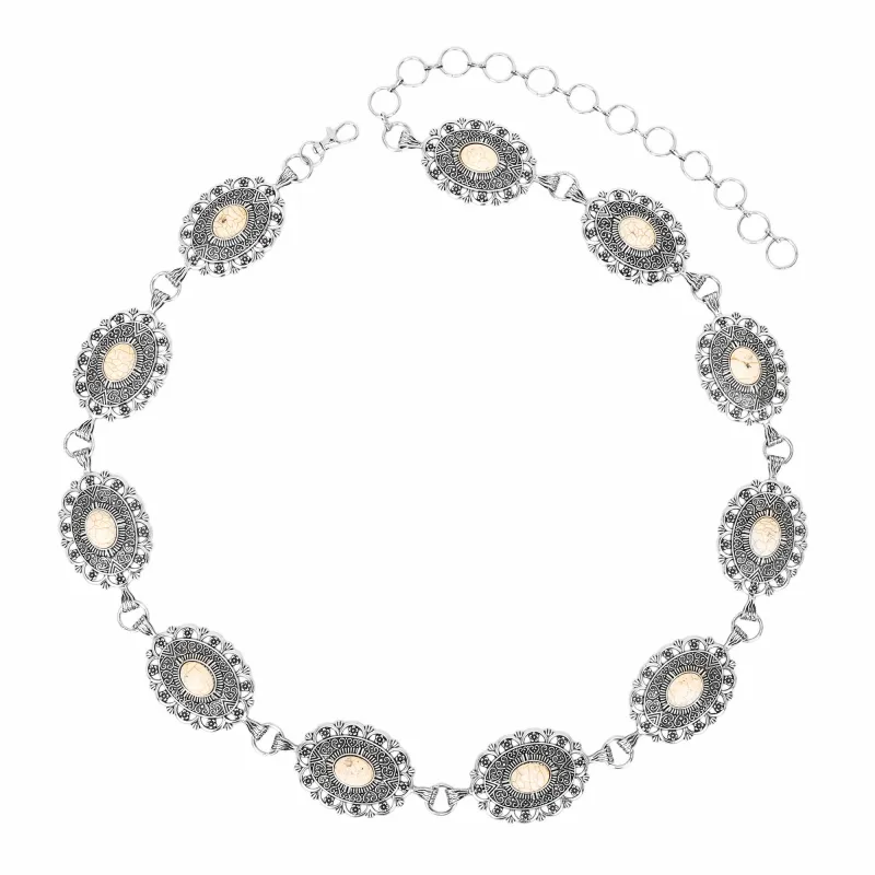 Dustrose Stone Concho Belt for Women made by Myra Bag