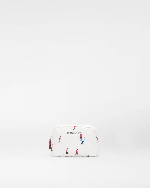 Dede Ski Print Mini Double Zip Cosmetic sold by MZ Wallace