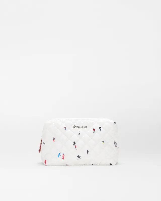 Dede Ski Print Medium Double Zip Cosmetic sold by MZ Wallace