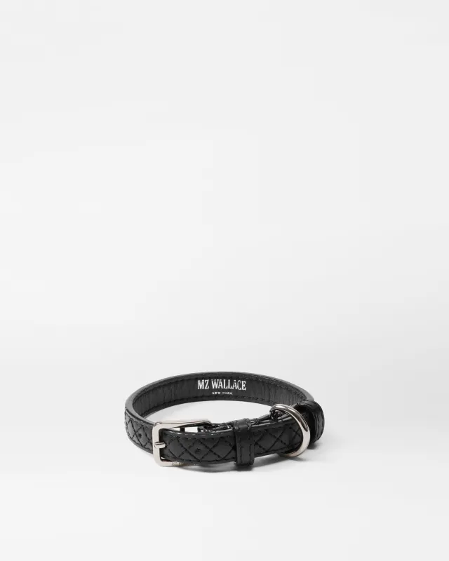 Black Leather Small MZW Dog Collar sold by MZ Wallace