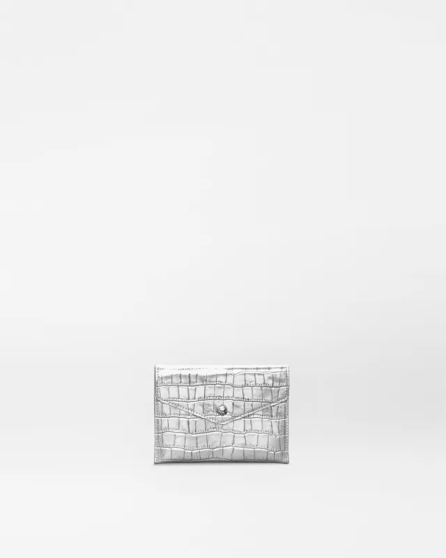 Silver Croc Effect Greta sold by MZ Wallace